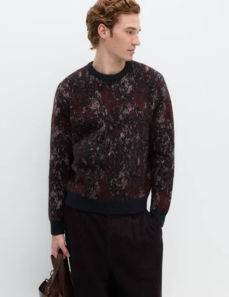 Marks & Spencer Fairisle Crew Neck Jumper with Wool