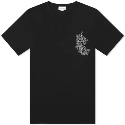 Embroidered AMQ Logo Tee