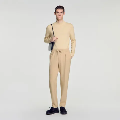SANDRO Elasticated straight trousers