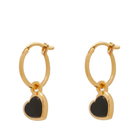 Jelly Heart Charm Mini Hoop Earrings