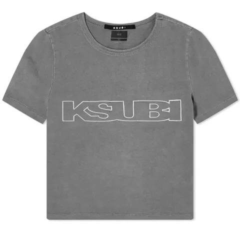 Logo Crop Vinatge Look T-Shirt