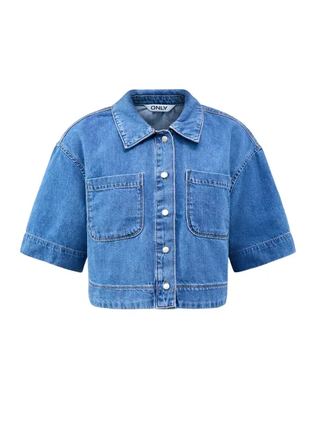 Only Cleo Cropped Denim Shirt