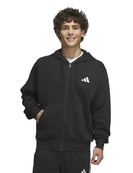Adidas Feelcozy Cotton Rich Fleece Zip Up Hoodie Black