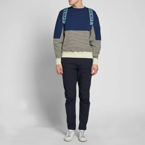 Stripe Panel Crew Sweat