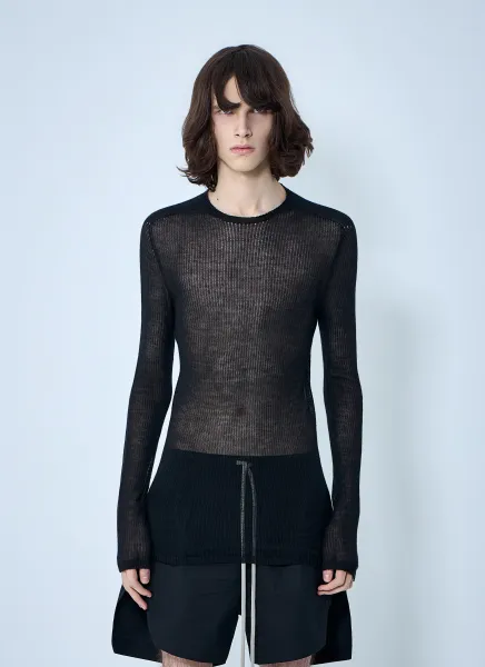 Sheer Knit Long Sleeve Top