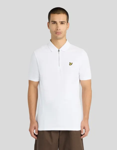 Lyle & Scott 1/4 Zip Short Sleeve Polo Shirt