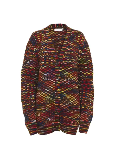 Generous V Neck Cardigan Multi