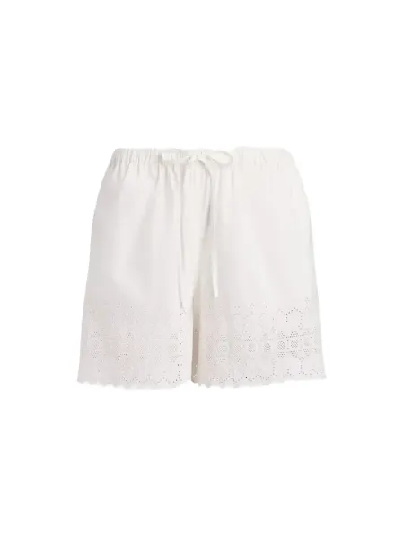 Eyelet Shorts White