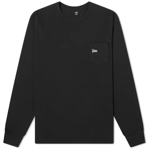 Long Sleeve Basic Washed Pocket T-Shirt