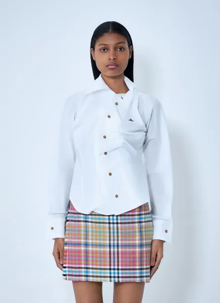 Asymmetrical Button-Detail Shirt