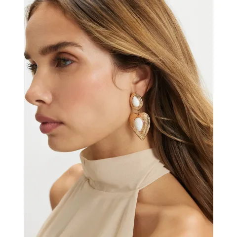 River Island Vintage Heart Drop Earrings