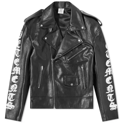 Gothic Logo Biker Jacket