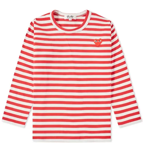 Comme des Garcons Play Kids Long Sleeve Stripe Tee