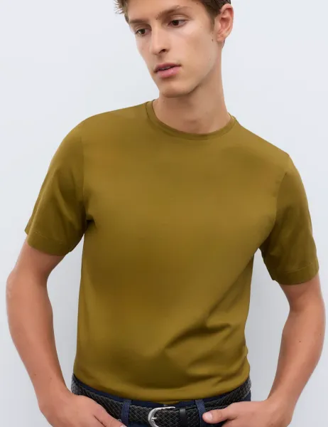 Autograph Pure Supima Cotton Performance Crew Neck T-shirt Chartreuse