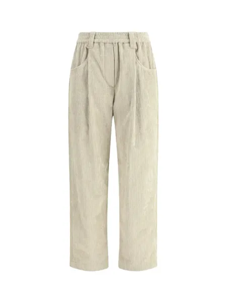 Women corduroy trousers Cool beige