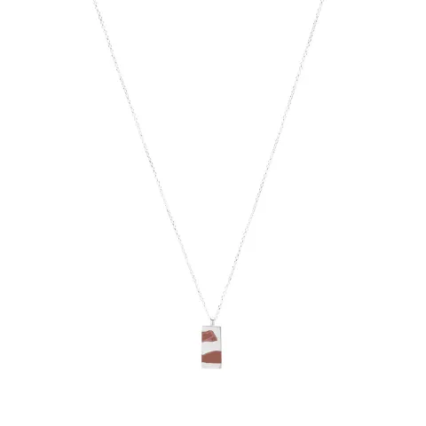 Two Piece Cuboid Pendant Necklace