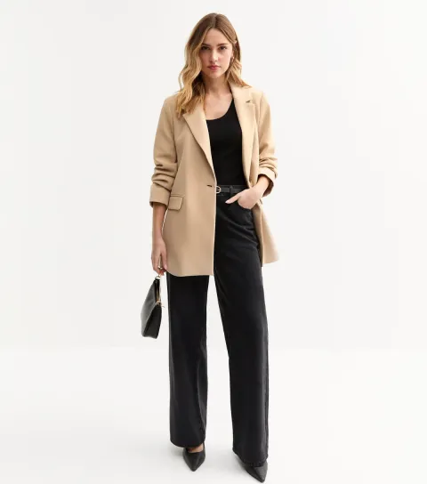 Women's Camel Single Breasted Blazer