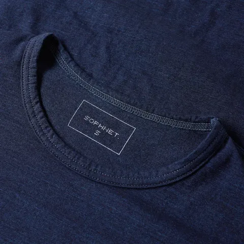 SOPHNET. Camouflage Side Panel Indigo Tee
