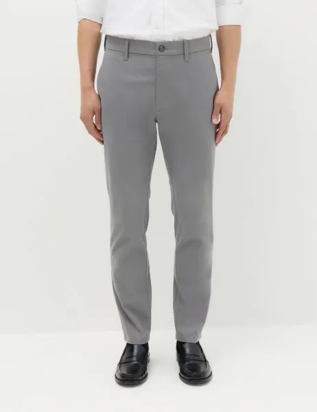 Marks & Spencer Slim Fit Cotton Rich Stretch Chinos Ash Grey