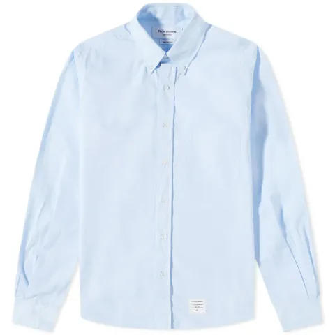 Grosgrain Placket Solid Poplin Shirt