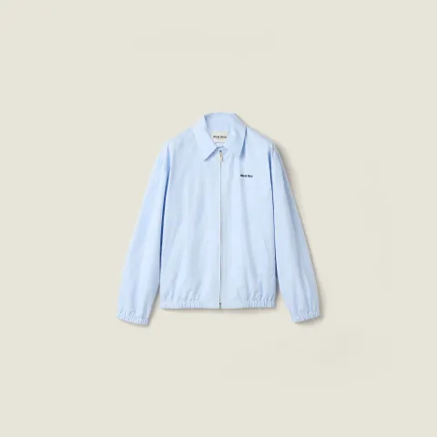 Gingham check blouson jacket