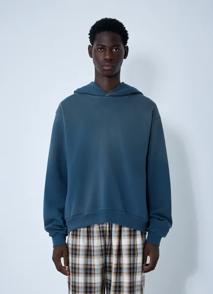 Hooded Logo Motif Sweatshirt