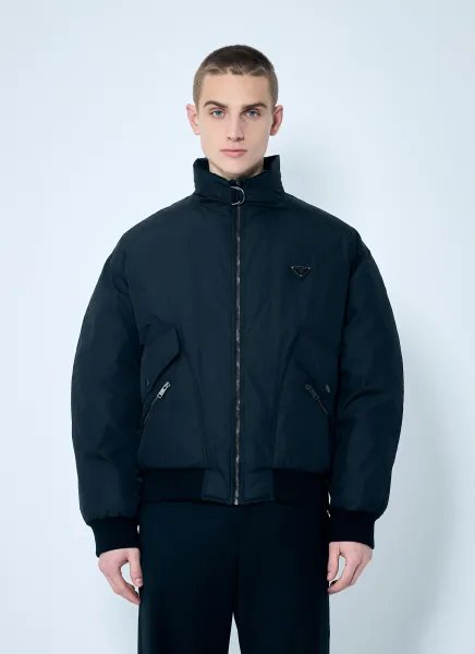 Nylon Aviator Puffer Jacket