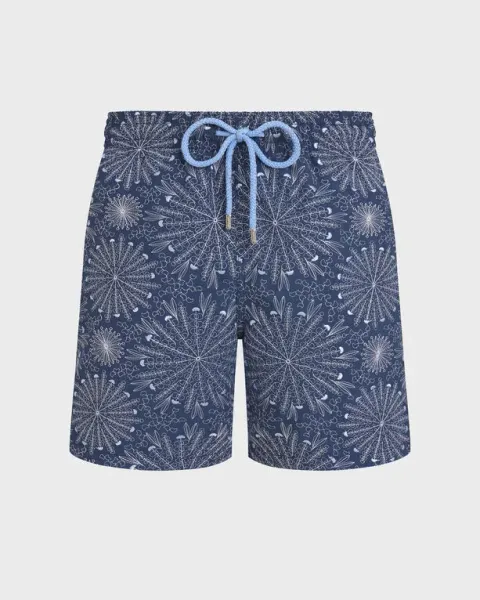 Vilebrequin Men Embroidered Swim Shorts Mosaic Urchin