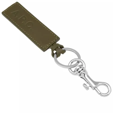 A.P.C. Leather Logo Keyring