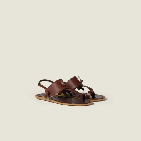 Leather thong sandals