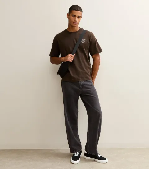 Men's Black Straight Leg Jeans