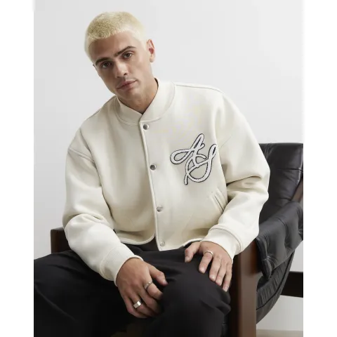River Island Ame Saint Brushback Bomber Jacket