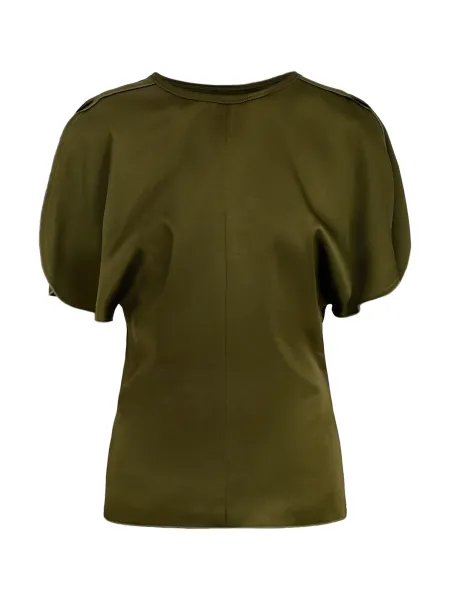 Victoria Beckham Bela Acetate Blend Blouse Marsh
