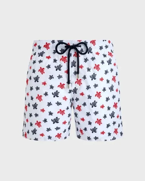 Vilebrequin Men Swim Shorts Embroidered Micro Ronde Des Tortues