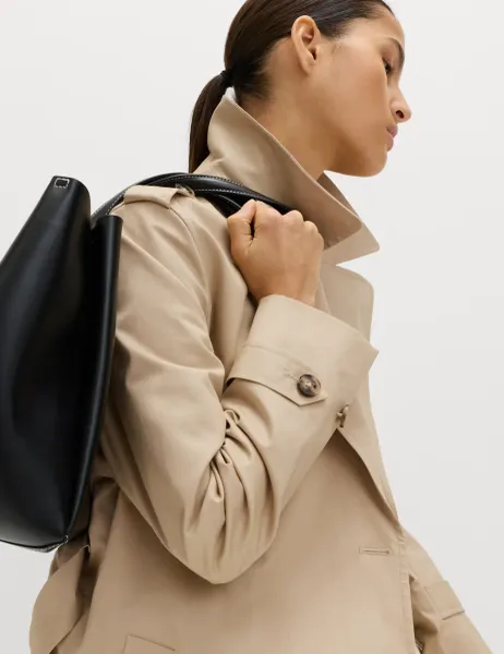 Marks & Spencer Cotton Rich Trench Coat Neutral