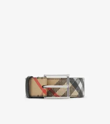 Check Belt in Sand beige
