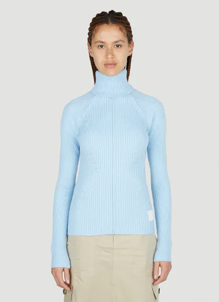 Ribbed High Neck Sweater