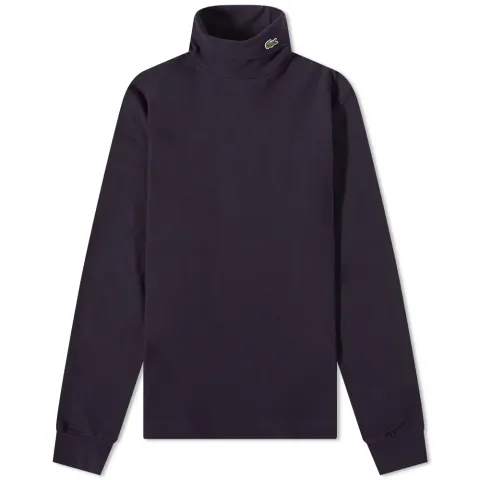 Long Sleeve Pique Roll Neck