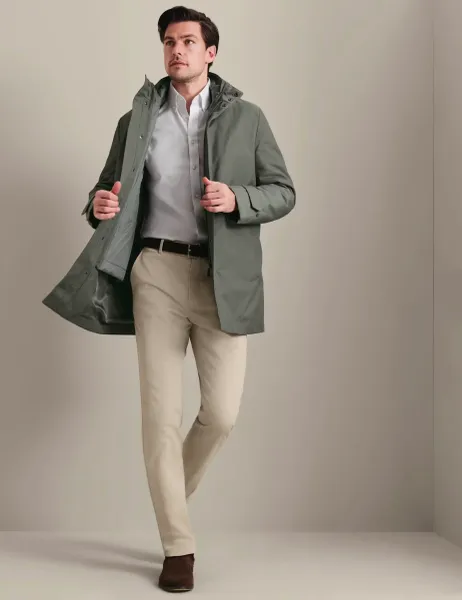Charles Tyrwhitt Cotton Rich Collared 3 In 1 Mac Sage