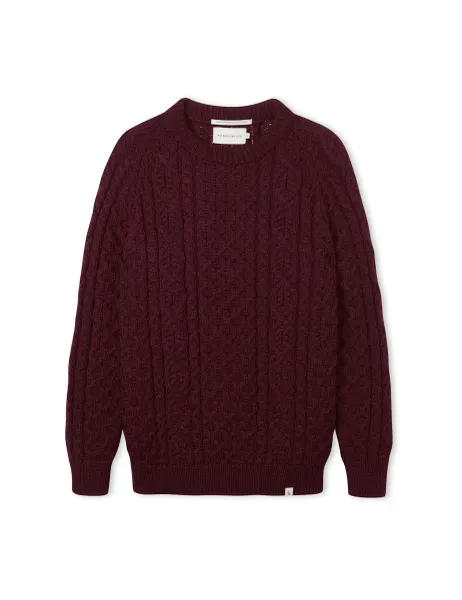 Peregrine Pure Wool Cable Crew Neck Jumper