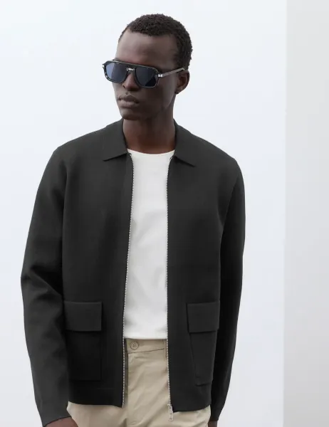 Autograph Knitted Jacket Black