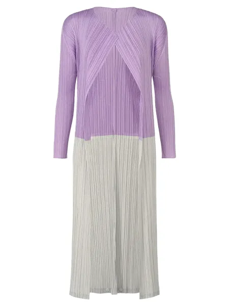 Pleats Please Swing Coat L Purple