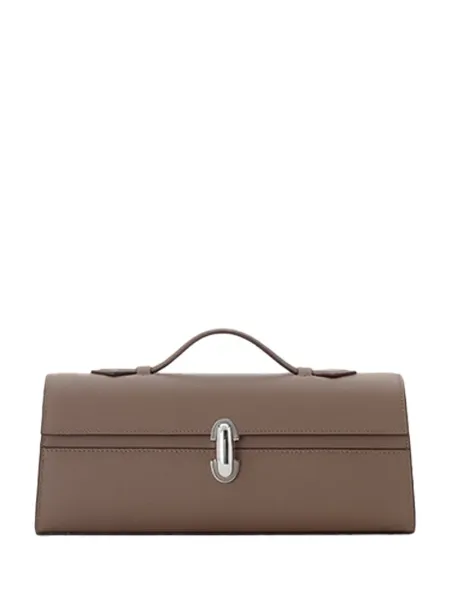 Slim Symmetry Pochette Leather Taupe
