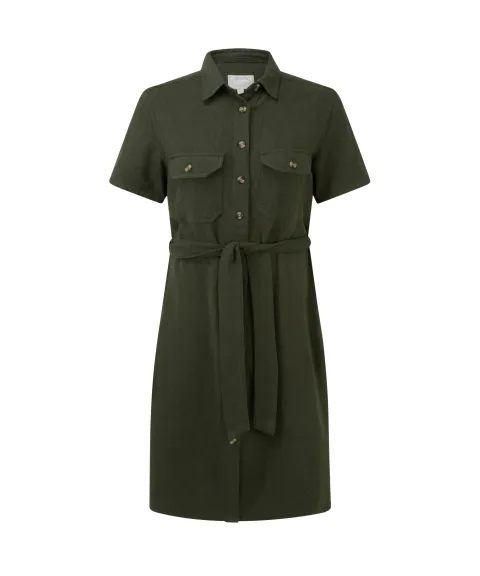 Schöffel Country Daisy Linen Dress - Beetle Green