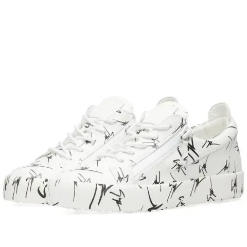 Double Zip All Over Print Low Sneaker