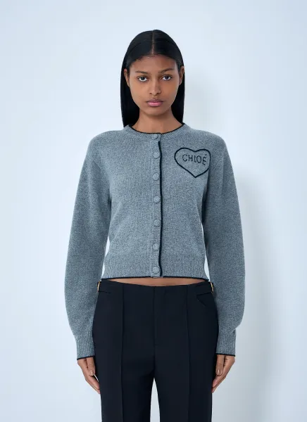 Logo Motif Cardigan