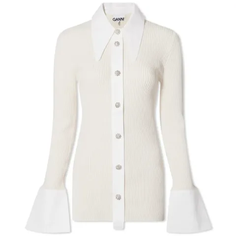 Button Front Knitted Top