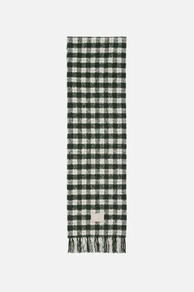 Checked logo scarf