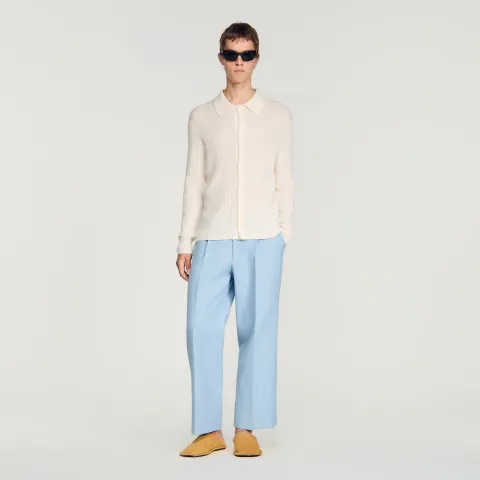 SANDRO Rib knit shirt