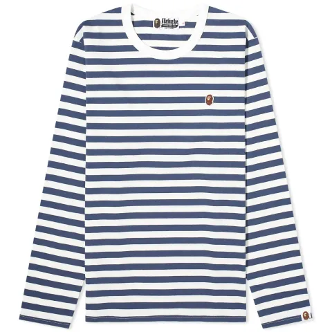 Ape Head Striped Long Sleeve Top